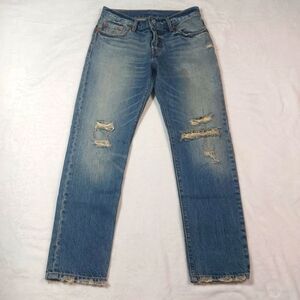 LEVI'S 501 DISTRESSED BUTTON FLY JEANS SIZE 24/32